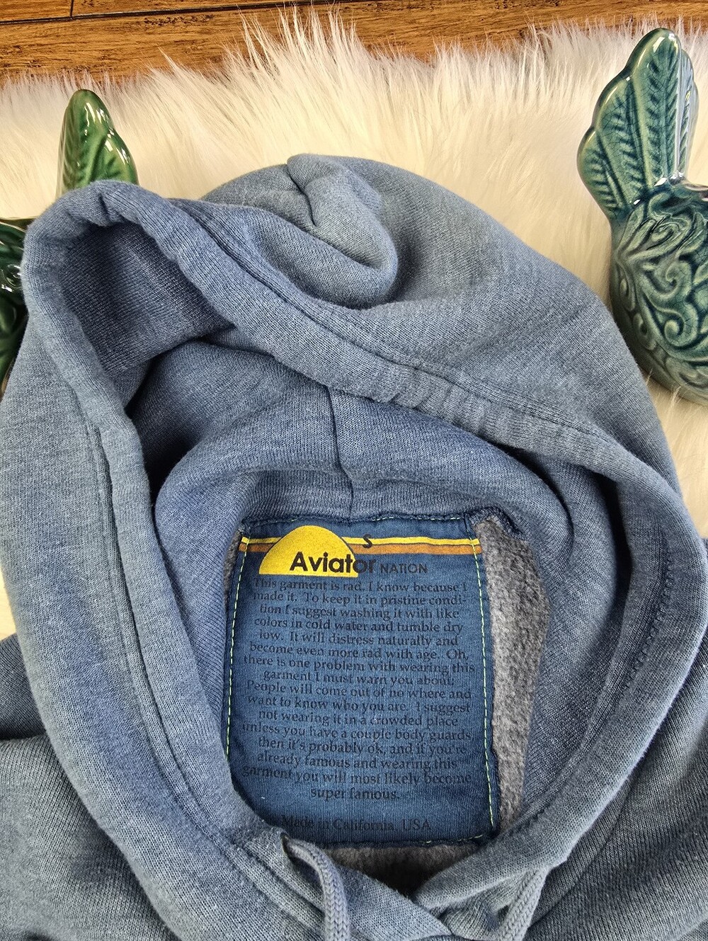 Aviator Nation Vintage Logo Blue Water Hoodie Sweatpants  Set Size Small - Picture 4 of 16